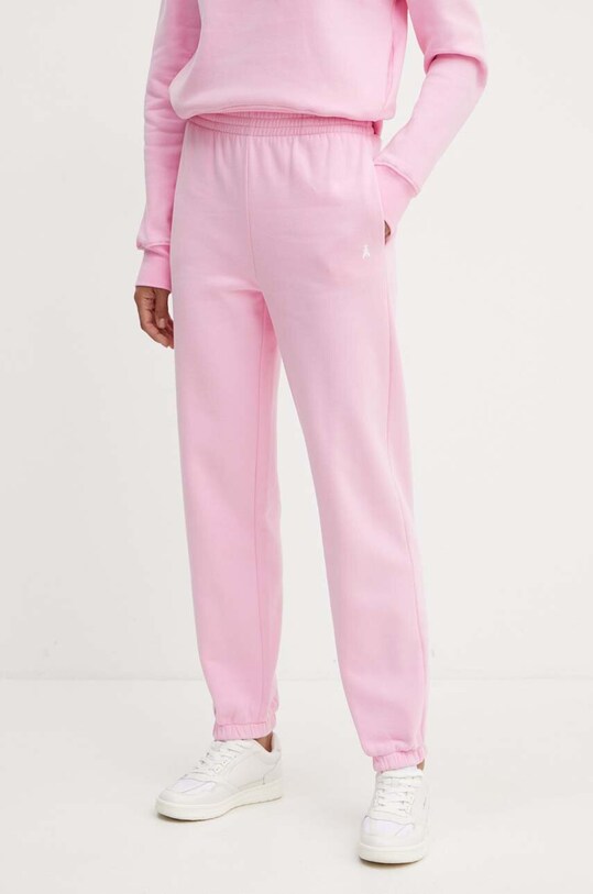 Patrizia Pepe pantaloni de trening din bumbac bumbac roz 8P0618.J079