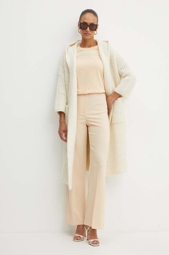 Штани Patrizia Pepe 8P0653.A6F5 бежевий AW24