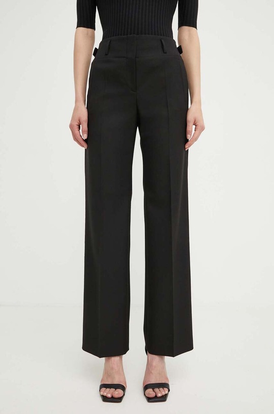 Βελούδινο παντελόνι BOSS ψηλή μαύρο 50518853