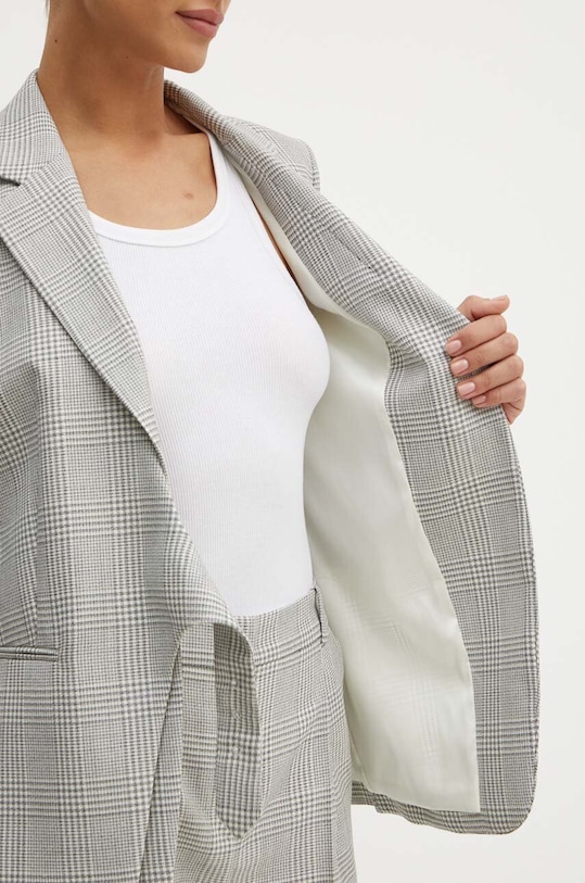 Шерстяные брюки BOSS серый 50525277