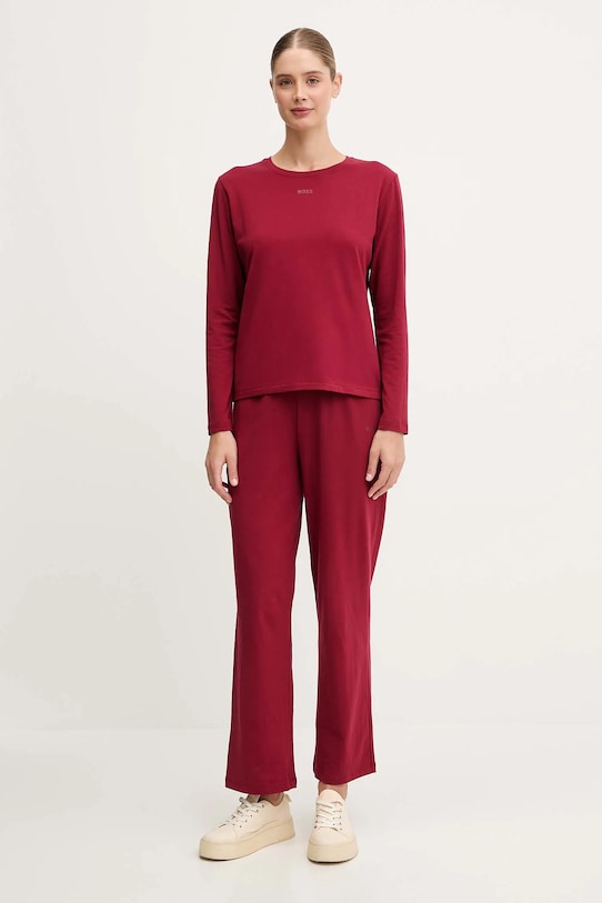 Nohavice BOSS 50520148 burgundské AA00