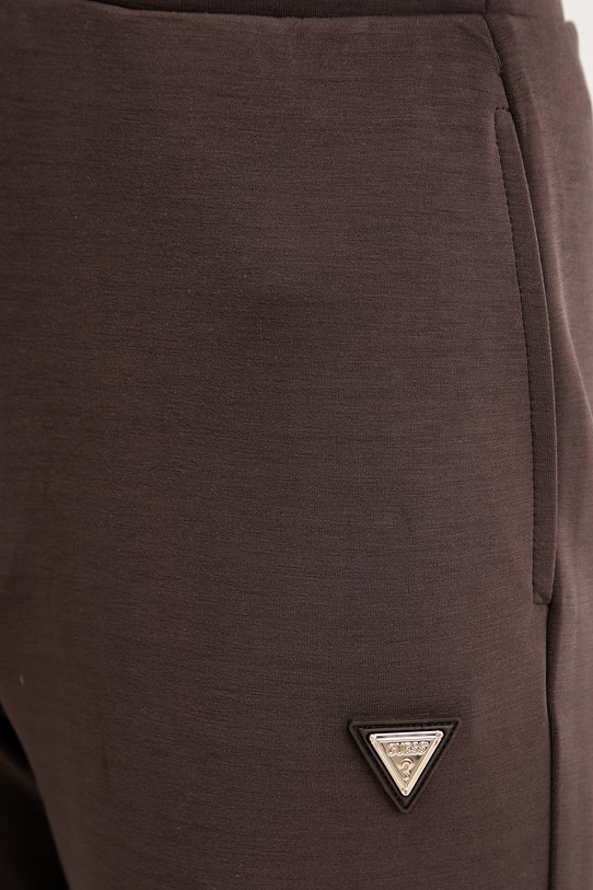 Guess spodnie dresowe OLYMPE brązowy V4YB08.KCAY2