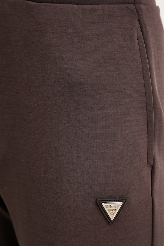 Guess spodnie dresowe OLYMPE brązowy V4YB08.KCAY2