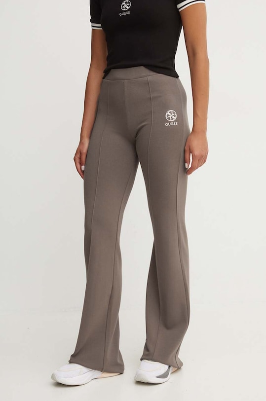 Tepláky Guess ELÉA pletenina hnědá V4YB01.KCDN0