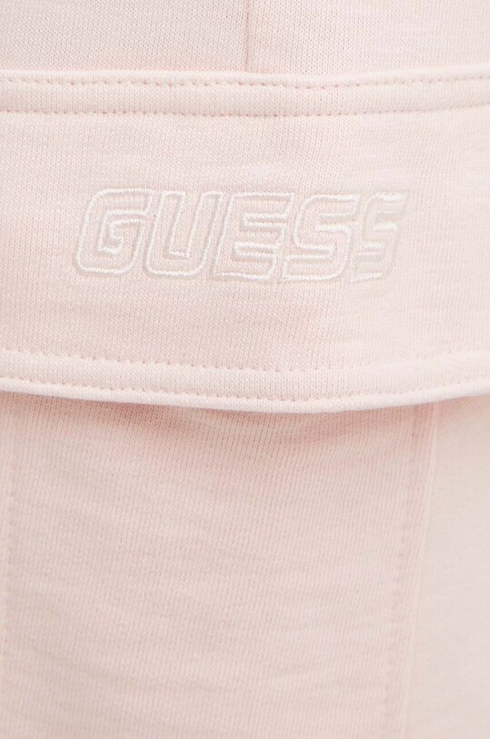 Хлопковые спортивные штаны Guess RGINE розовый V4YB10.KC6W1