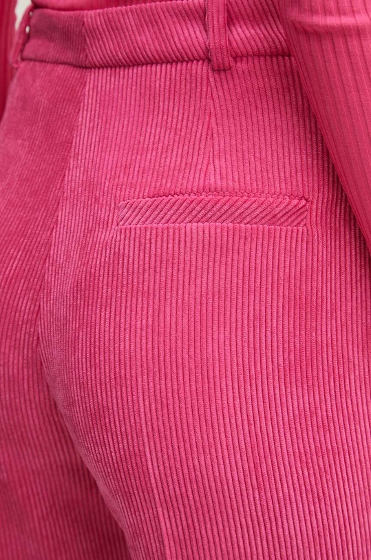 HUGO pantaloni de catifea cord roz 50518000