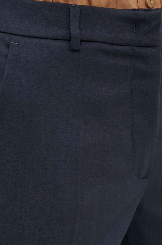 Weekend Max Mara spodnie wełniane granatowy 2425136051600