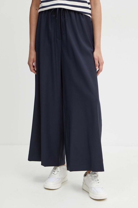 Weekend Max Mara spodnie wełniane tkanina granatowy 2425136071600