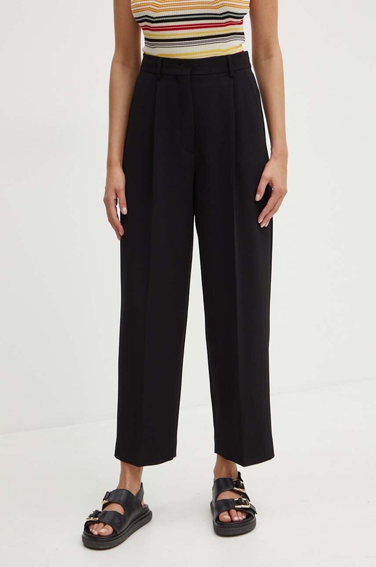 Weekend Max Mara spodnie tkanina czarny 2425136091600