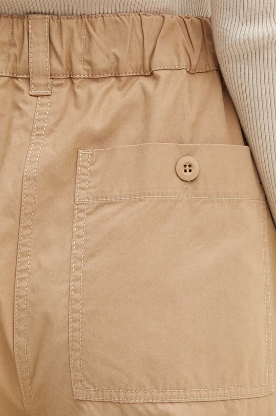 Weekend Max Mara pantaloni de bumbac bej 2425136101600