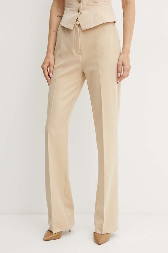 Nohavice Guess CARLA s elastanom béžová W4YB30.WFWX2