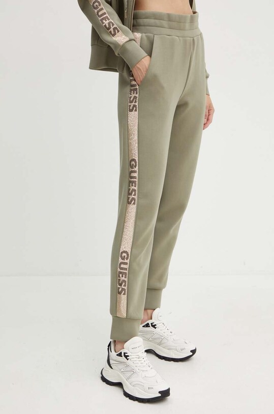 Guess pantaloni della tuta maglia verde W4YB40.KBYE2