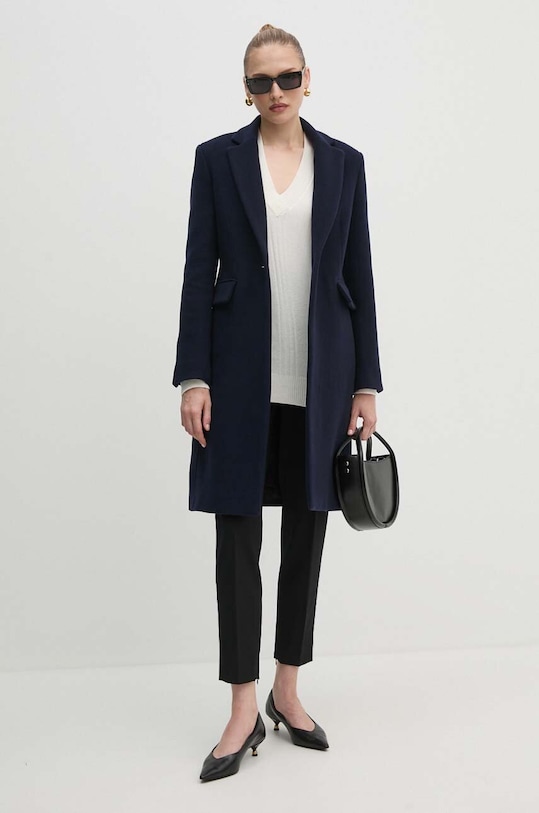 Pinko spodnie z domieszką wełny 103702.A1XX czarny AW24