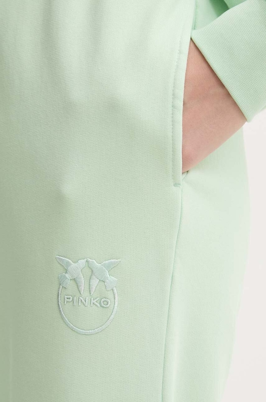 Pinko spodnie dresowe bawełniane zielony 100371.A21P