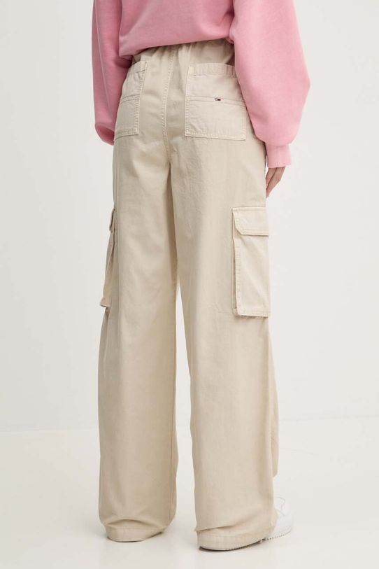 Одяг Бавовняні штани Tommy Jeans DW0DW18507 бежевий