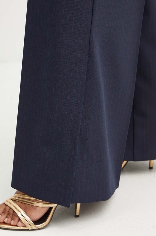 Pinko pantaloni din lana 104459.A29K bleumarin