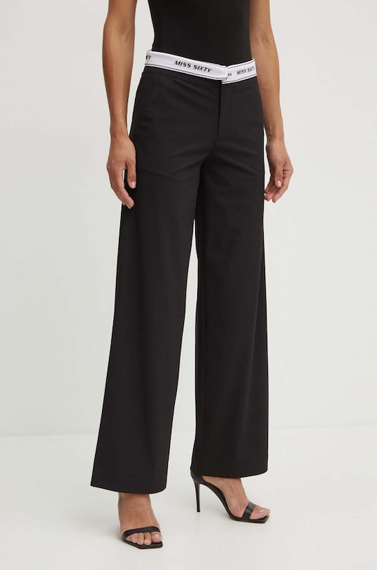 Miss Sixty spodnie 6L2PJ2460000 PJ2460 L/PANTS tkanina czarny 6L2PJ2460000