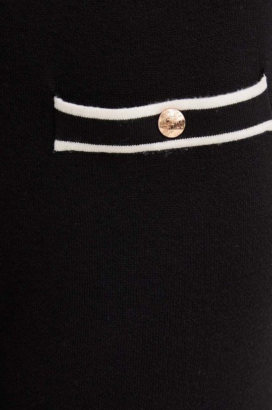 Liu Jo spodnie z domieszką jedwabiu czarny TF4048.MS59L