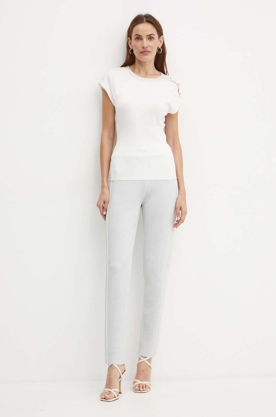 Liu Jo pantaloni della tuta TF4104.MS49I argento AW24