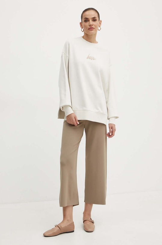 Kalhoty Max Mara Leisure 2426336017600 béžová AW24
