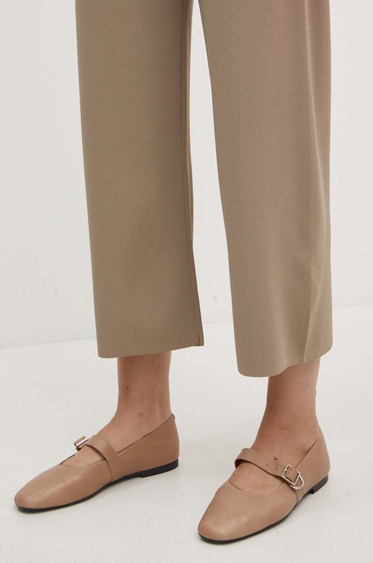 Kalhoty Max Mara Leisure béžová 2426336017600