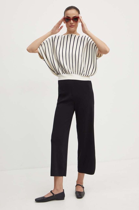 Max Mara Leisure spodnie 2426336017600 czarny AW24