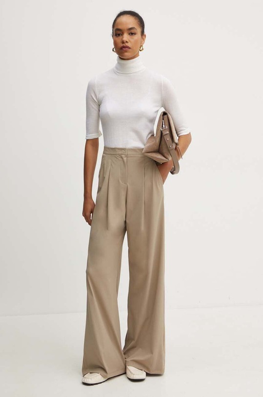 Max Mara Leisure spodnie 2426786017600 beżowy AW24