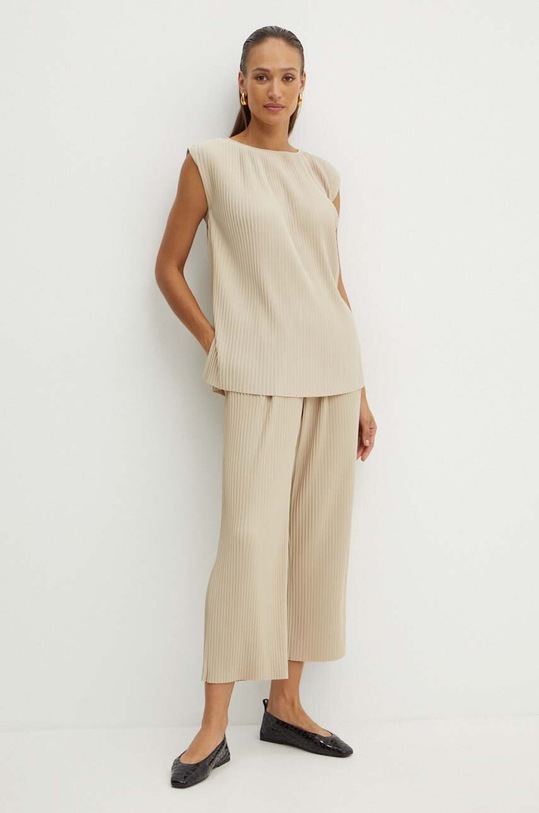 Max Mara Leisure spodnie 2426786027600 beżowy AW24