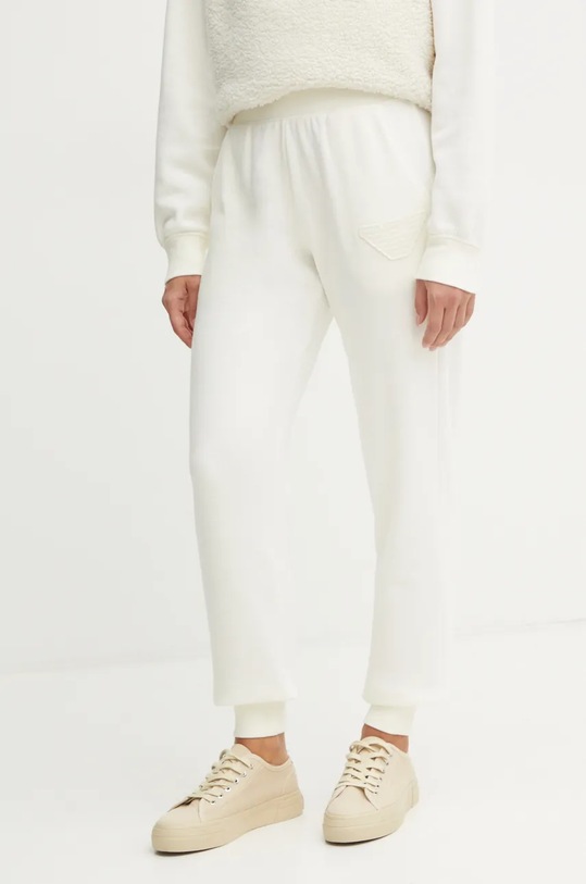 Emporio Armani Underwear spodnie dresowe aplikacja beżowy 164908.4F256