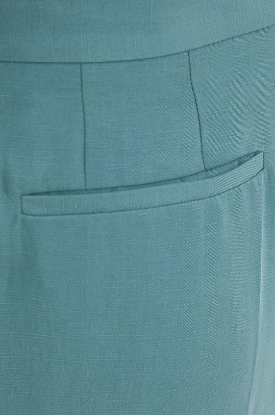 BA&SH spodnie z domieszką lnu turkusowy 1H24GADW