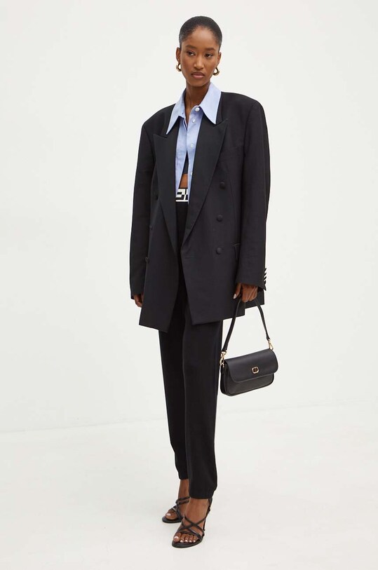 Elisabetta Franchi pantaloni della tuta KP62S46E2 nero AW24