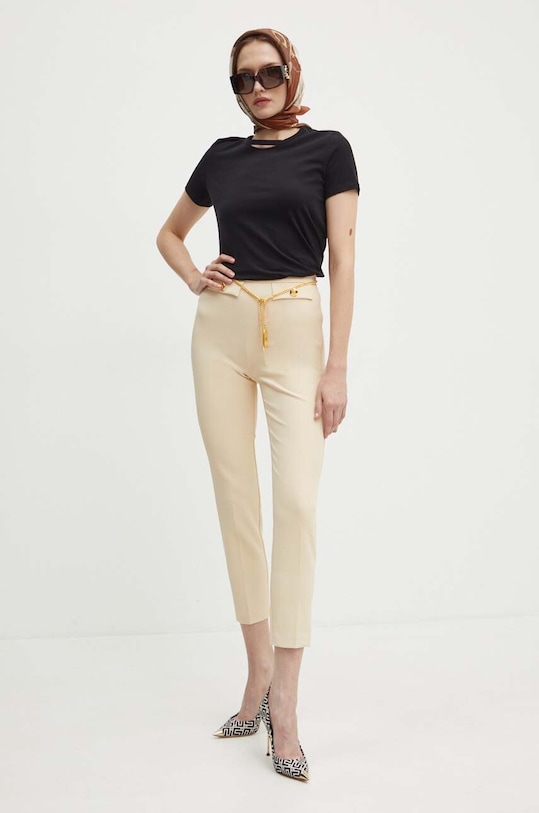 Elisabetta Franchi pantaloni PA02446E2 bej AW24