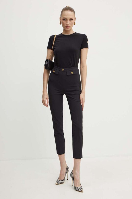 Elisabetta Franchi pantaloni PA02446E2 negru AW24