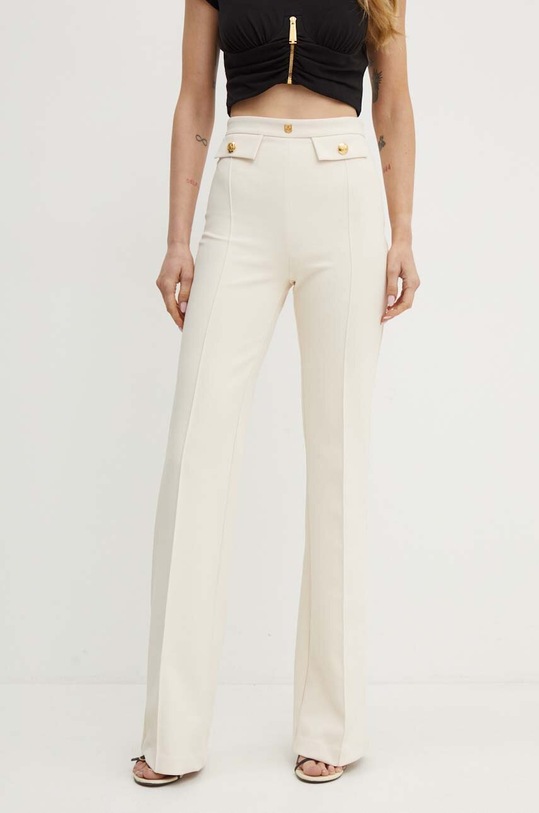 Kalhoty Elisabetta Franchi high béžová PA02546E2