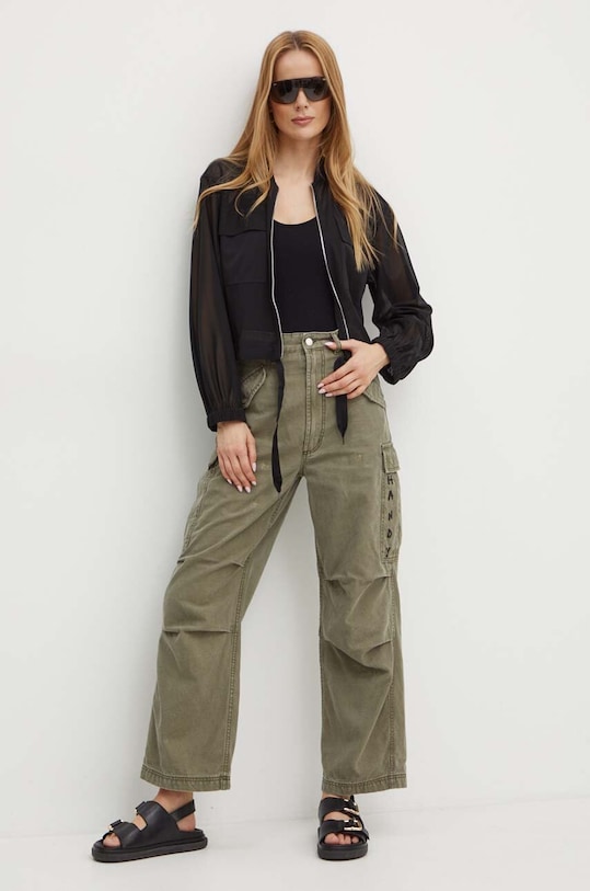 MAX&Co. pantaloni de bumbac x Pietro Terzini 2428136011200 verde AW24