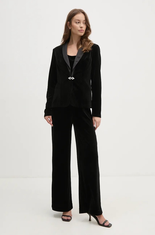 Hlače od velura Joseph Ribkoff 244927 crna AW24