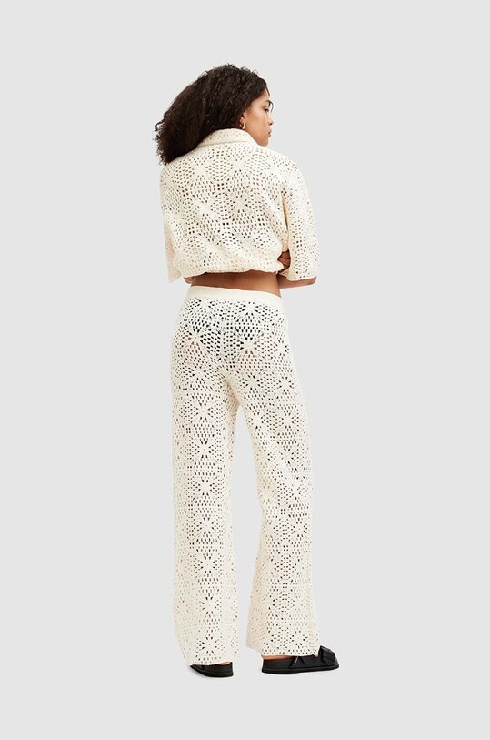 AllSaints pantaloni de bumbac MILLY TROUSER bej W059TA
