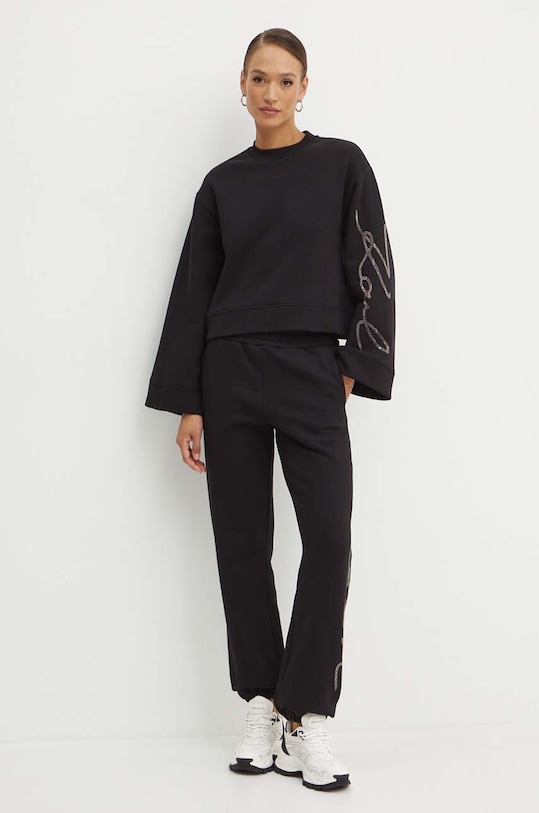Karl Lagerfeld pantaloni de trening 245W1053 negru AW24