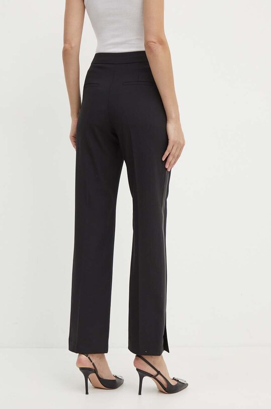 Odzież Karl Lagerfeld spodnie z domieszką wełny 245W1000 czarny