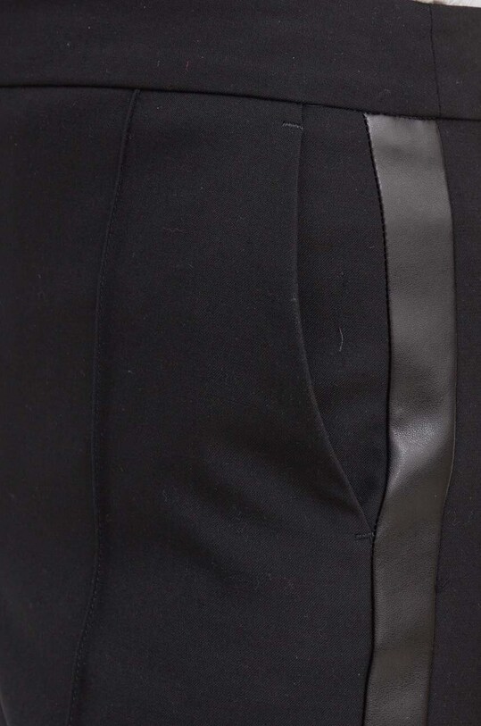 Karl Lagerfeld spodnie z domieszką wełny czarny 245W1000