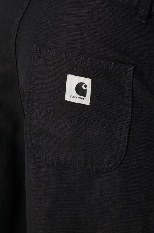 Брюки с примесью льна Carhartt WIP Ethel Double Knee Pant I033573.8902 чёрный