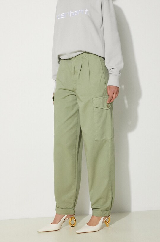 Бавовняні штани Carhartt WIP Collins Pant зелений I029789.29MGD
