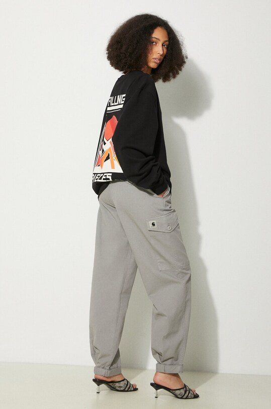 Bavlněné kalhoty Carhartt WIP Collins I029789.29KGD šedá AW24