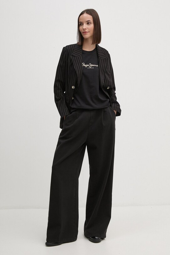 United Colors of Benetton pantaloni in cotone 4DUKDF01B nero SS25