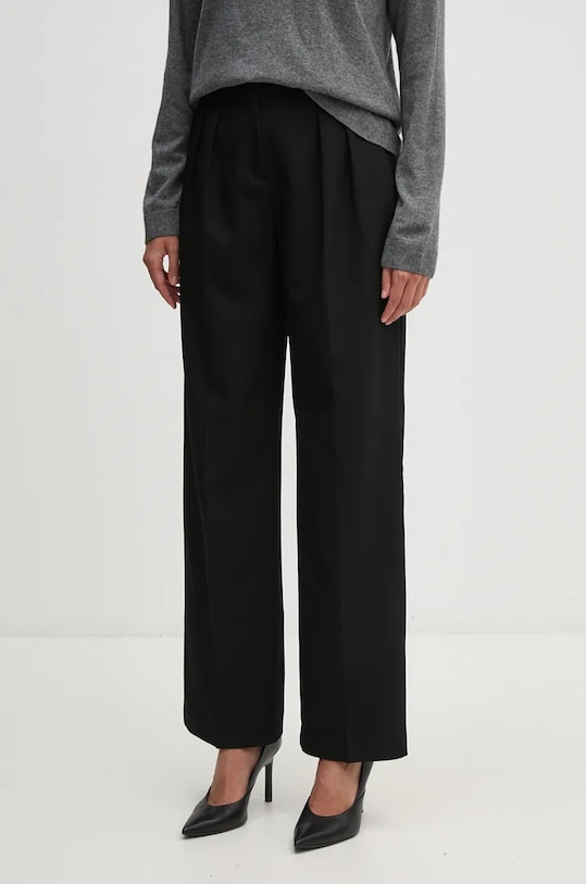 United Colors of Benetton pantaloni tricotaj negru 4OIGDF077