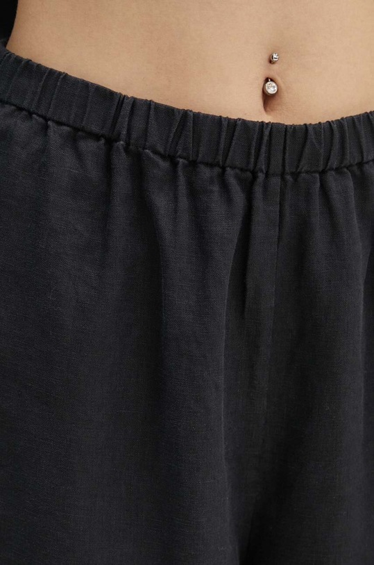 By Malene Birger spodnie lniane MIRABELLOS czarny Q70967011