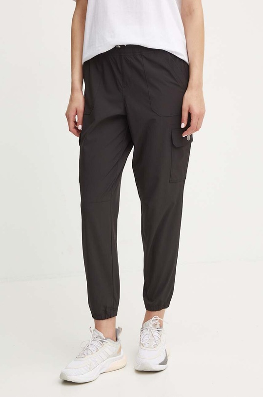 Dkny pantaloni della tuta tessuto nero DP4P3469