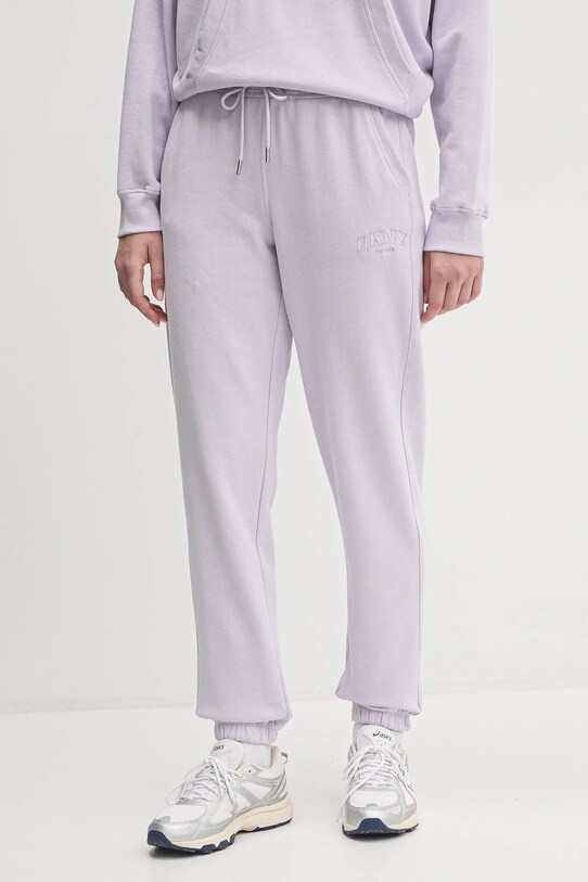 Dkny pantaloni de trening tricotaj violet DP4P3471