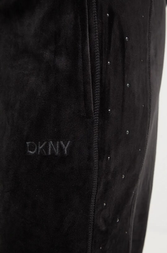 Dkny pantaloni de trening din velur negru DP4P3539