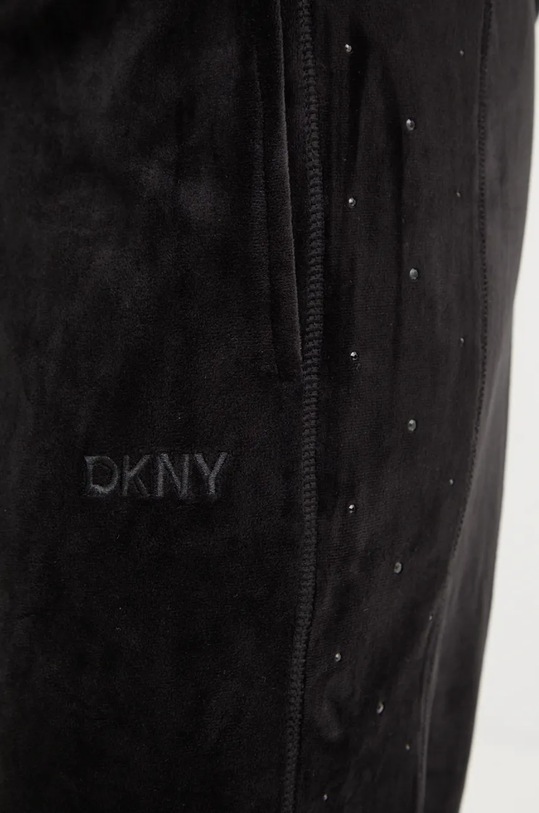 Velúrové tepláky Dkny čierna DP4P3539